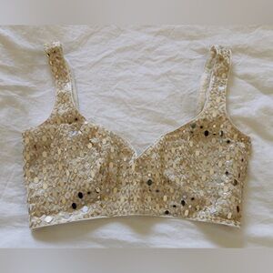 Brand new designer Bollywood Indian Pakistani Sequin mirror Embellished blouse